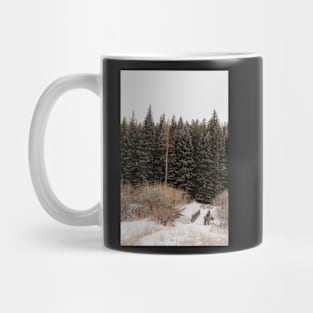 snow covered trees Mug